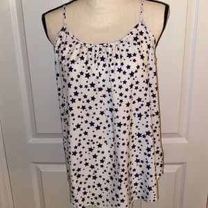 ⭐️  Stars ⭐️ Time and tru Size medium white with navy stars